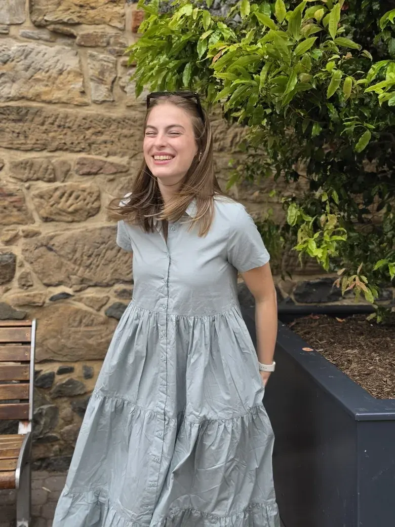Tea Mist Shirt Maxi Dress