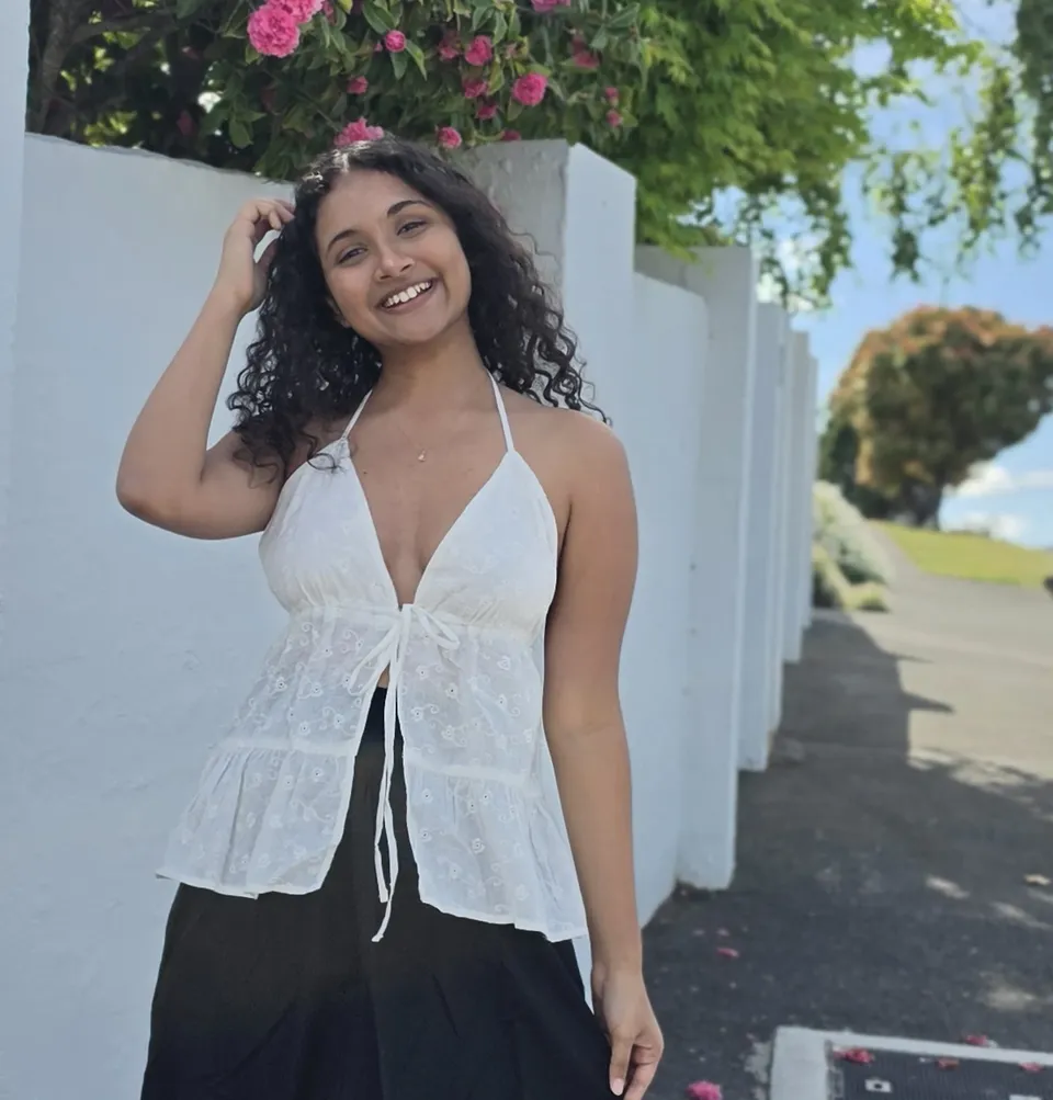 Moonflower Embroidered Halter Top — Embroidery & tie