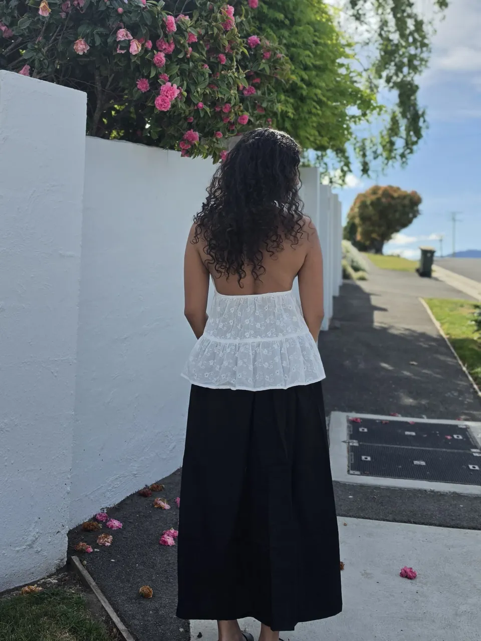 Midnight Flow Maxi Skirt — Back view
