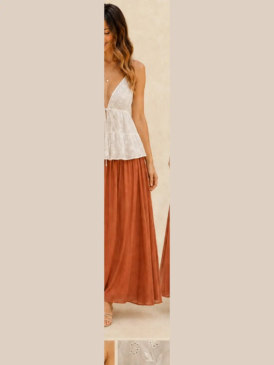 Celestial Bloom Pleated Maxi — view 3