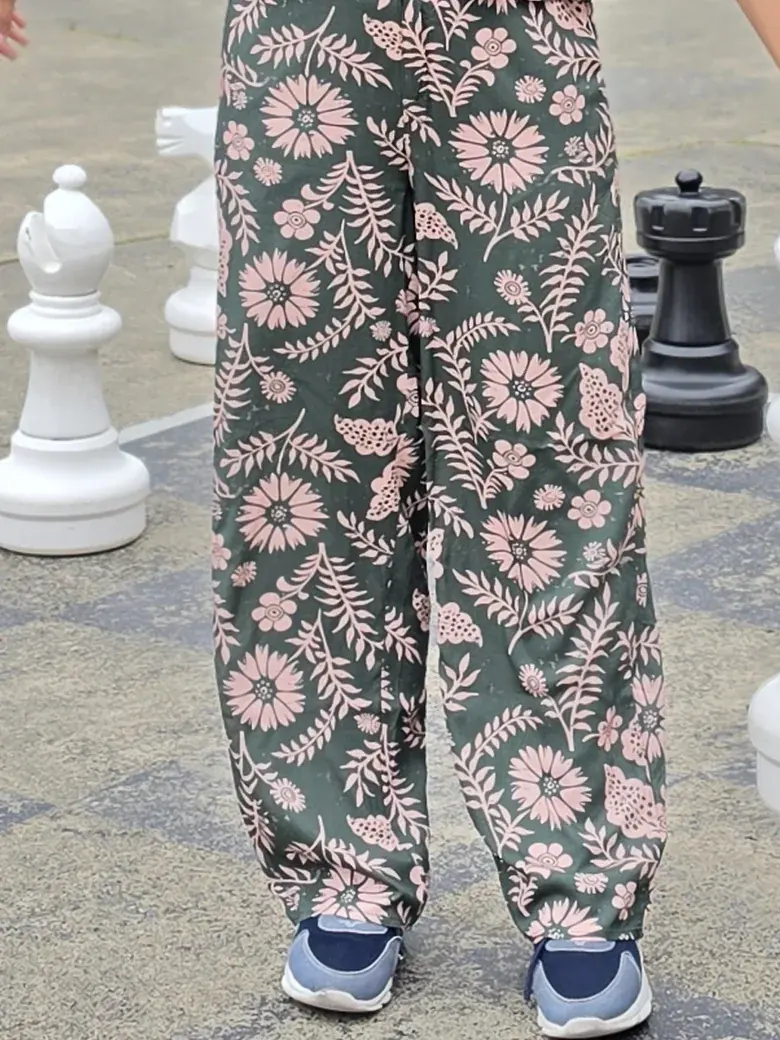 Botanic Rose Wide-Leg Trousers