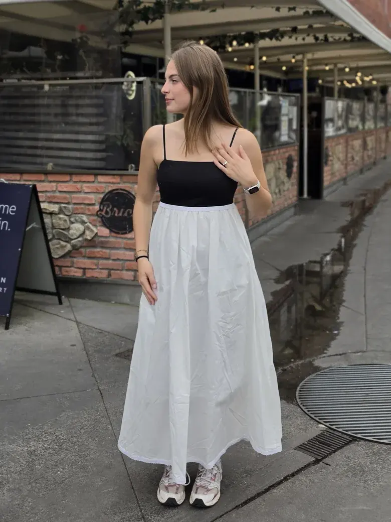 Monochrome Breeze Maxi Dress