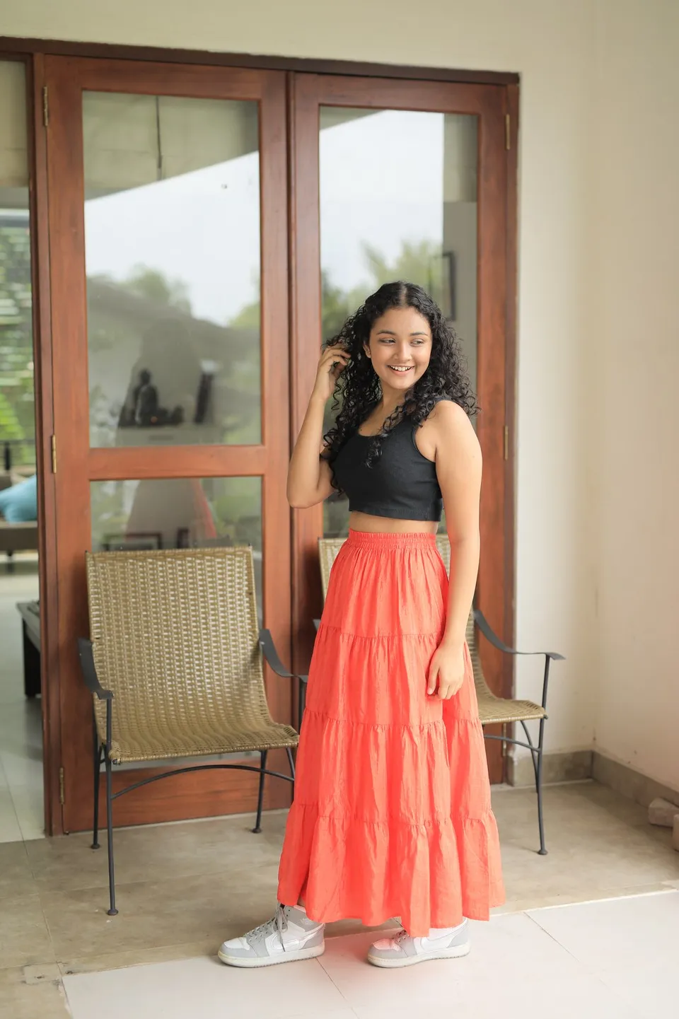 Sunset Stroll Tiered Maxi Set
