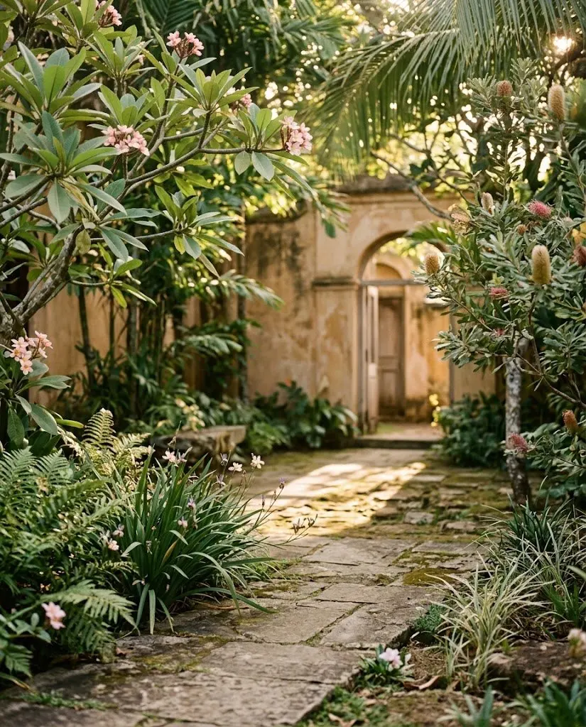 Sri Lankan courtyard colonial doorway