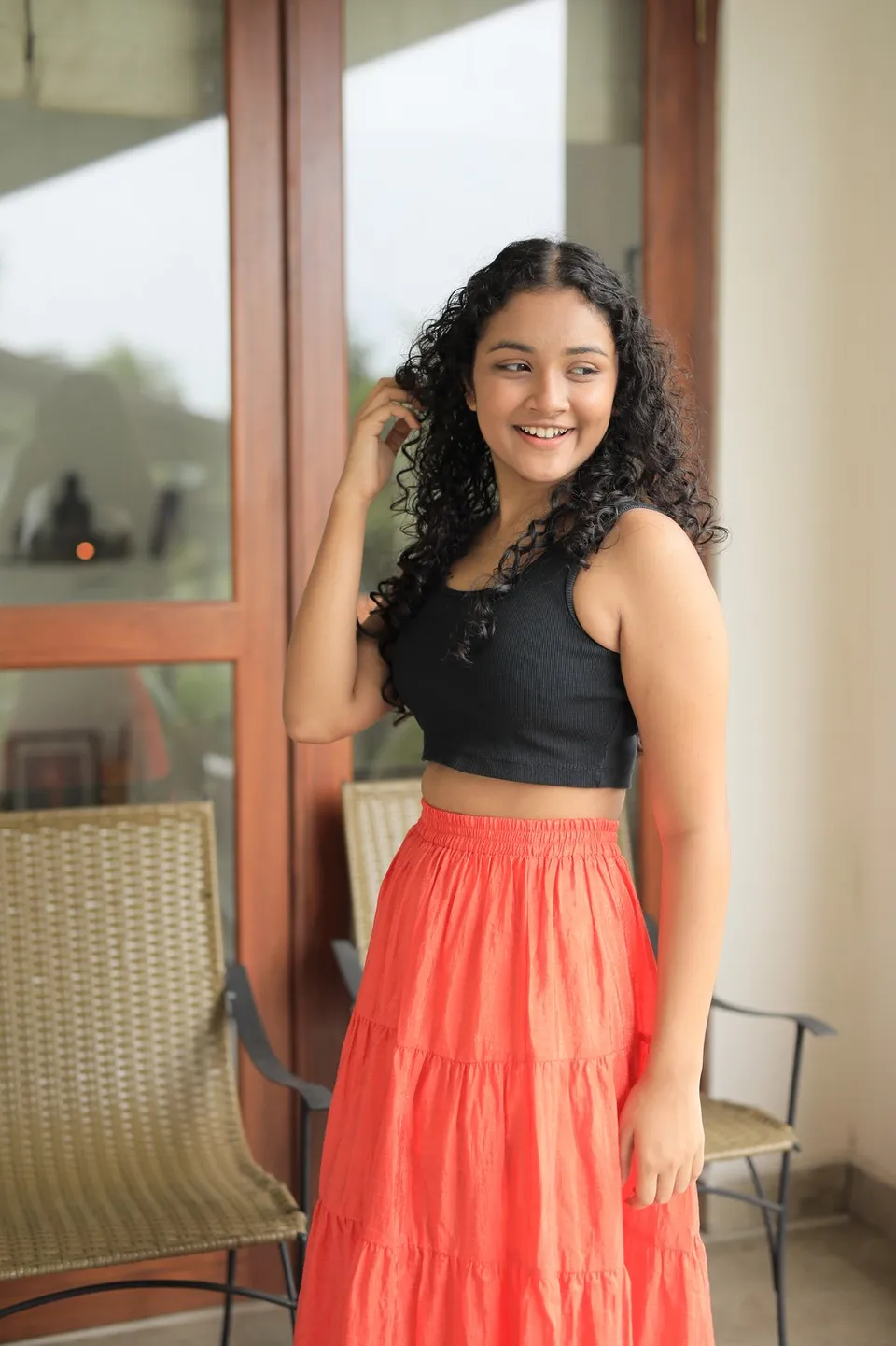 Sunset Stroll Tiered Maxi Set — Skirt